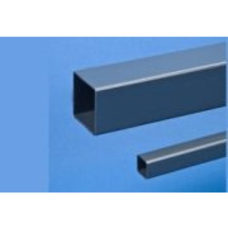 PROFESSIONAL PLASTICS Gray PVC Square Tube, 1.844 ID X 2.000 OD, 10 FT TPVCSQGY1.844X2.000-10